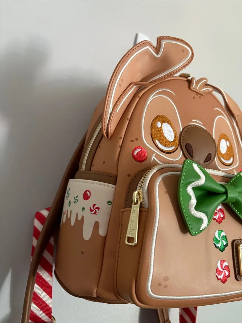 Disney Loungefly Brown Stitch Gingerbread Scented Mini Backpack